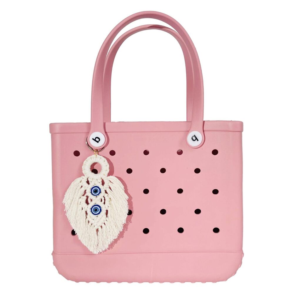 8464 Evil Eye Leaf Charms for Bogg Bag Accessories Rubber Beach Bag, Boho